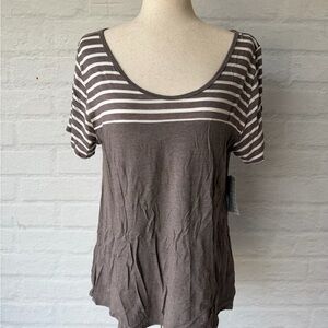 ✨NWT✨ LuLaRoe Classic T XL Striped Brown